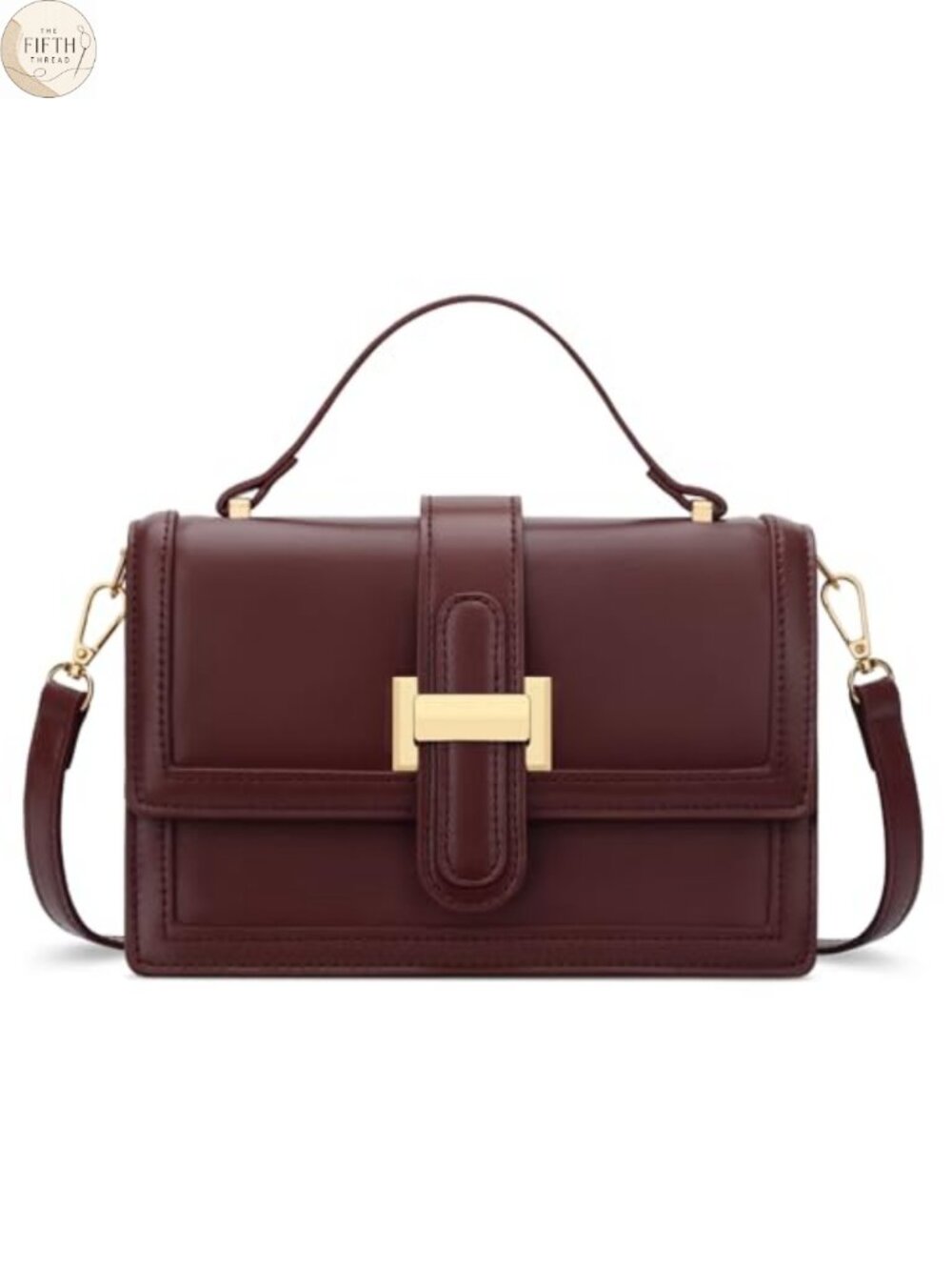 Vegan Leather Crossbody Bag Top Handle Small Designer Handbag Purse